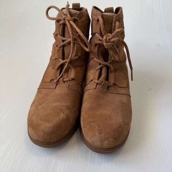 Sorel Evie suede lace up wedge shoe boots womens size 11 - Picture 6 of 14